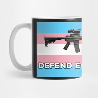 Defend Equality (Trans Flag)| First Amendment| Cool and Cute Stickers| T-Shirts Mug